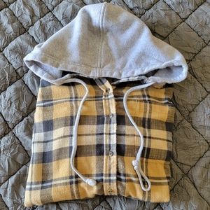 Yellow Flannel Hoodie